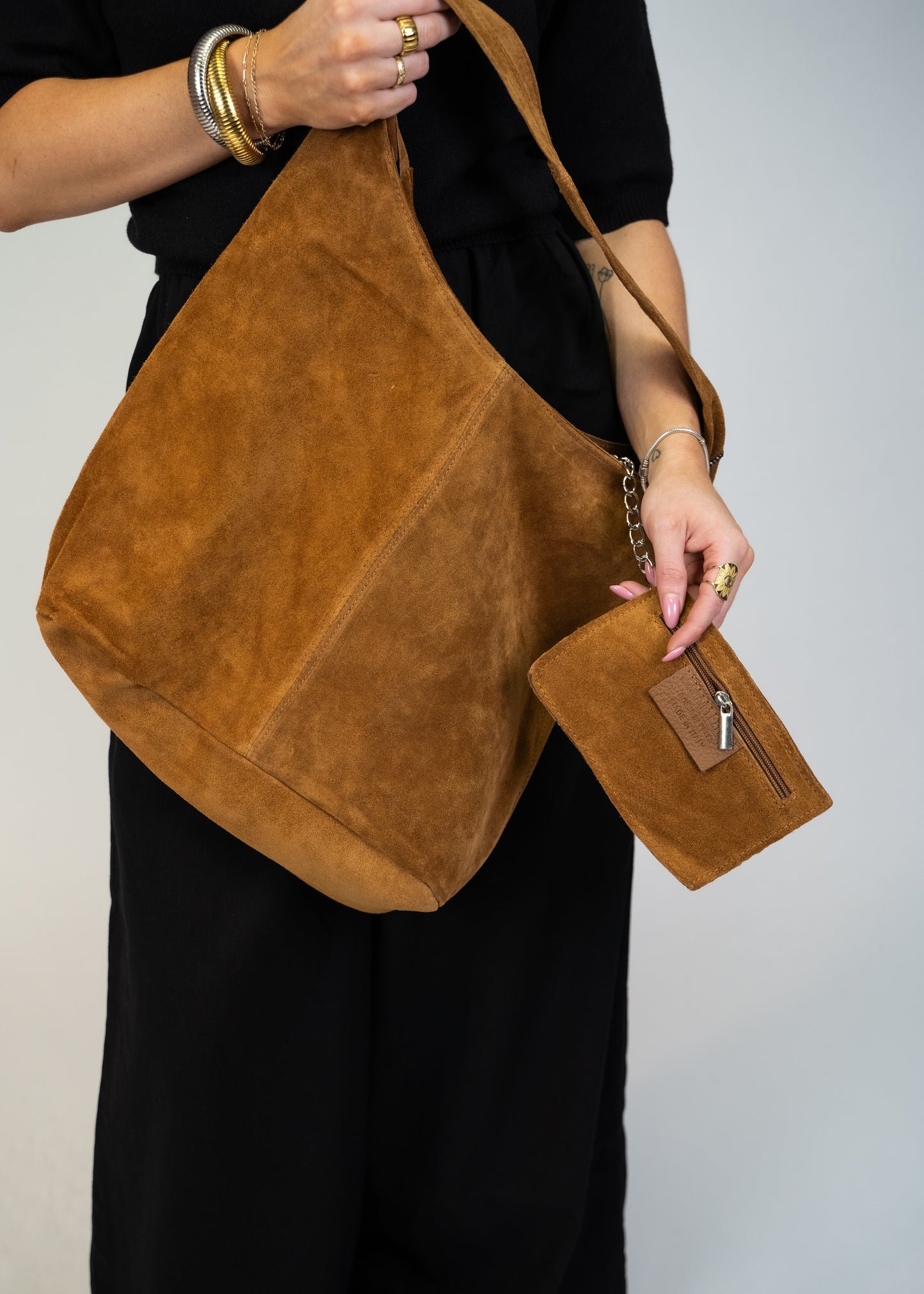 Italia Suede Leather Bag