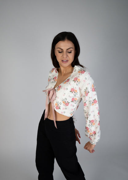 Daisy Flower Sweater Bolero